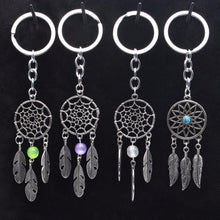 Dream Catcher Key Chain Silver Ring Feather Tassels Keyring Keychain For Gift Indian Style  J4U66
