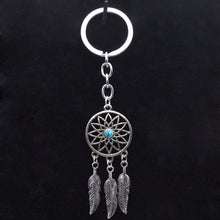 Dream Catcher Key Chain Silver Ring Feather Tassels Keyring Keychain For Gift Indian Style  J4U66