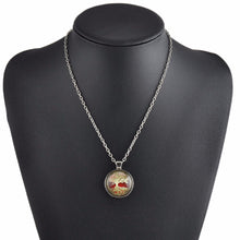 Glass Gem Tree Life Cabochon Bronze Art Picture Locket Necklace pendant Necklace Vintage Choker Necklace Jewelry J4U66