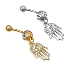 Gold silver plated Stainess Steel Hand Crystal Belly Button Ring Tassel Dangle Navel Body Jewelry Piercings  J4U66