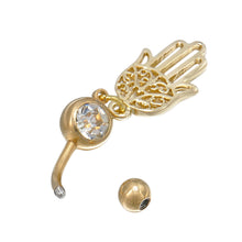 Gold silver plated Stainess Steel Hand Crystal Belly Button Ring Tassel Dangle Navel Body Jewelry Piercings  J4U66