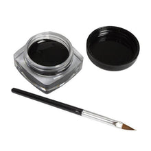 Black Mini Eyeliner Gel Cream Long-lastingt Eye Liner Eyeliner Gel Makeup Cosmetic Brush Makeup Set J4U66
