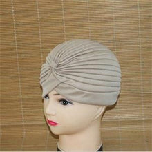 India Caps Retro Headband Hijab Turban Dual Purpose Solid Pleated Women Kerchief Headwear Shower Hat J4U66