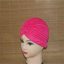 India Caps Retro Headband Hijab Turban Dual Purpose Solid Pleated Women Kerchief Headwear Shower Hat J4U66
