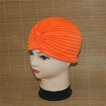 India Caps Retro Headband Hijab Turban Dual Purpose Solid Pleated Women Kerchief Headwear Shower Hat J4U66