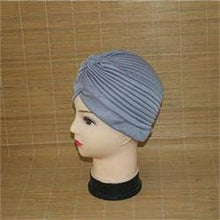 India Caps Retro Headband Hijab Turban Dual Purpose Solid Pleated Women Kerchief Headwear Shower Hat J4U66