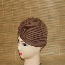 India Caps Retro Headband Hijab Turban Dual Purpose Solid Pleated Women Kerchief Headwear Shower Hat J4U66