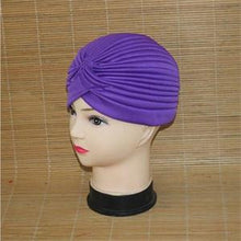 India Caps Retro Headband Hijab Turban Dual Purpose Solid Pleated Women Kerchief Headwear Shower Hat J4U66