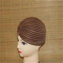 India Caps Retro Headband Hijab Turban Dual Purpose Solid Pleated Women Kerchief Headwear Shower Hat J4U66
