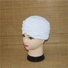 India Caps Retro Headband Hijab Turban Dual Purpose Solid Pleated Women Kerchief Headwear Shower Hat J4U66