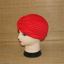 India Caps Retro Headband Hijab Turban Dual Purpose Solid Pleated Women Kerchief Headwear Shower Hat J4U66