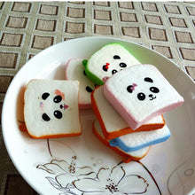 Kawaii Sliced Squishy Bread Soft Toast Phone Straps Squishy Bear Printed Key Chains Bag Parts & Accessories J4U66