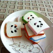 Kawaii Sliced Squishy Bread Soft Toast Phone Straps Squishy Bear Printed Key Chains Bag Parts & Accessories J4U66