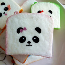 Kawaii Sliced Squishy Bread Soft Toast Phone Straps Squishy Bear Printed Key Chains Bag Parts & Accessories J4U66