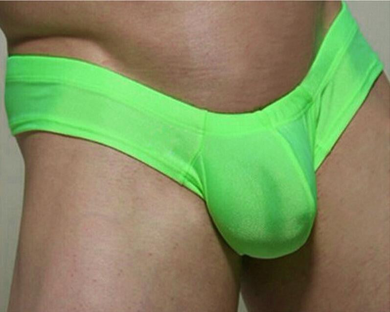 Mans Low Waist Leakage Hip U Convex Underwear Men Briefs Sexy Thongs J4U66