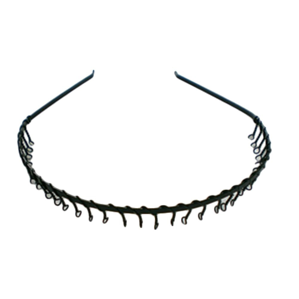 Mens Women Black Hair Accessories Head Hoop Band Sport Headband Hairband Hairpins Styling Tool J4U66