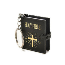 Mini Bible Keychain English HOLY BIBLE Religious Christian Jesus Gold Black Colors J4U66