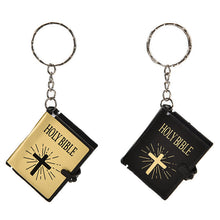 Mini Bible Keychain English HOLY BIBLE Religious Christian Jesus Gold Black Colors J4U66