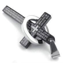 3 Colors Stainless Steel Necklaces Men/ Prayer Cross Men Pendant Necklaces Jewerly  J4U66