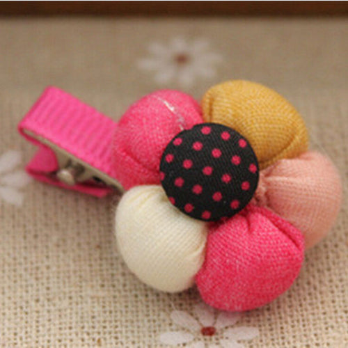 Candy Color Kids Flower hairpins for Baby Cute Hair Clips Girls Color Random BB Hairpins J4U66