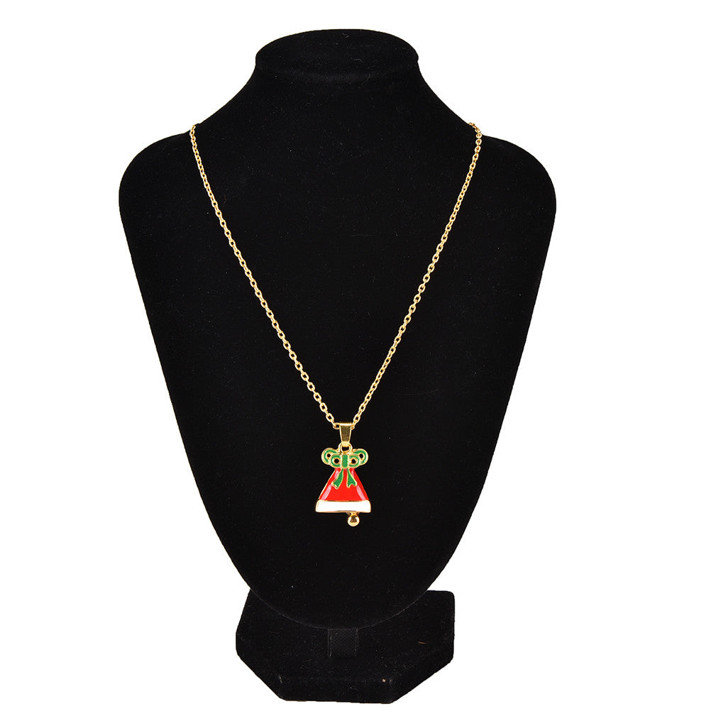 Pendant Necklace/Earrings Jewelry Set Auger Bell Pendant Jewelry For Women J4U66