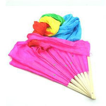 Colorful Hand Made Women Belly Dancing Fans Tools Simulation Silk Bamboo Long Veils Fans for Women J4U66