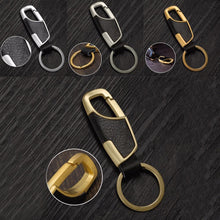 Creative Metal Faux Leather Car Keyring Keychain Gifts For Men 4 Colors J4U66