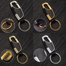 Creative Metal Faux Leather Car Keyring Keychain Gifts For Men 4 Colors J4U66