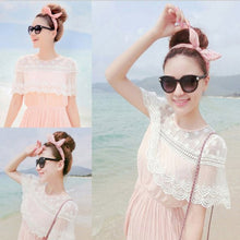Cute Korean Dots Bunny Rabbit Ear Ribbon Headwear Hairband Metal Wire Scarf Headband Hair Band Accessories 6 Colors J4U66