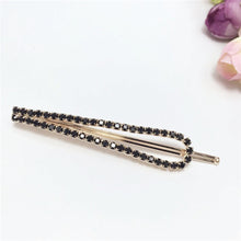 Rehinstone Black White Barrette Women Hairpins Hair Clips J4U66