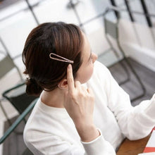 Rehinstone Black White Barrette Women Hairpins Hair Clips J4U66