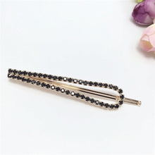 Rehinstone Black White Barrette Women Hairpins Hair Clips J4U66