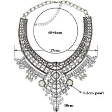 Women Crystal Pendant Chain Choker Chunky Statement Bib Necklace J4U66