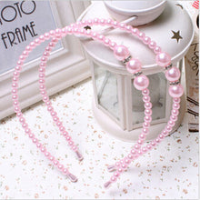Korean Style Princess pearl with rhinestone Elegant kids Girl pearl Headbands Hair bands children Hair Accessories J4U66