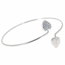 Lovely Gold Plated Rhinestone Heart Shape Cuff Bracelet Bangle Women Lady Ornament Gift J4U66