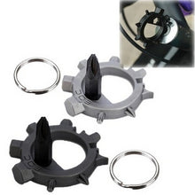 Multi Function Stainless Steel Screwdriver Key Ring EDC Tool Bottle Opener Bicycle Adjust Tools Grey Black Color J4U66