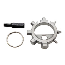 Multi Function Stainless Steel Screwdriver Key Ring EDC Tool Bottle Opener Bicycle Adjust Tools Grey Black Color J4U66