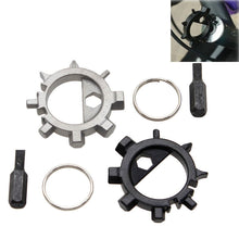 Multi Function Stainless Steel Screwdriver Key Ring EDC Tool Bottle Opener Bicycle Adjust Tools Grey Black Color J4U66