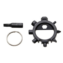 Multi Function Stainless Steel Screwdriver Key Ring EDC Tool Bottle Opener Bicycle Adjust Tools Grey Black Color J4U66
