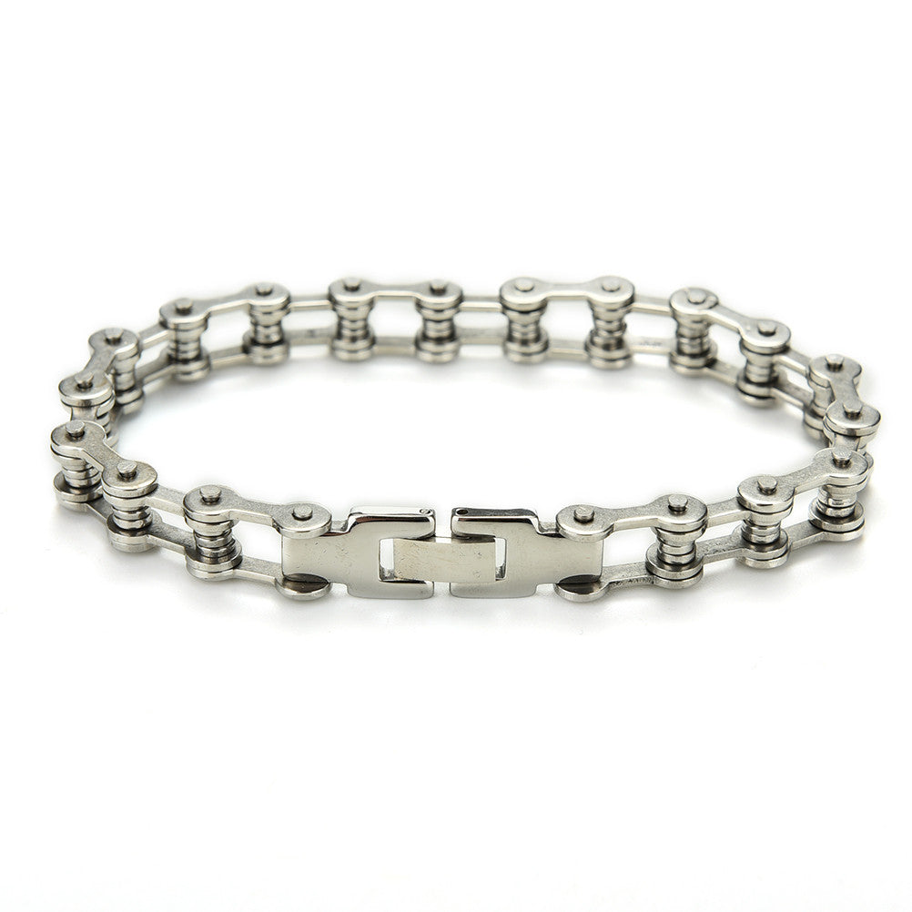 Punk Biker Bracelet Male Motorcycle Link Chain Bike Bicycle Chain Bracelet Bangles Classic Stainless Steel Bracelet Men J4U66