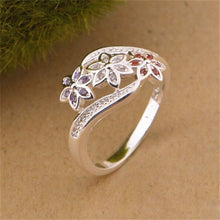 Ring For Women Plated Flower Ring Mini Finger Women Rings Wedding Jewelry  J4U66