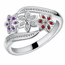 Ring For Women Plated Flower Ring Mini Finger Women Rings Wedding Jewelry  J4U66