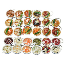Simulation Food Key Chains noodle Creative Keychain Chinese Blue and white porcelain Food Bowl Mini bag pendant J4U66