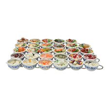 Simulation Food Key Chains noodle Creative Keychain Chinese Blue and white porcelain Food Bowl Mini bag pendant J4U66