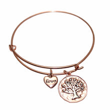 Style Alloy Trendy Bracelet Bangles Vintage Tree of Life Love Heart Bangle Gifts For Women girls J4U66