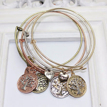 Style Alloy Trendy Bracelet Bangles Vintage Tree of Life Love Heart Bangle Gifts For Women girls J4U66