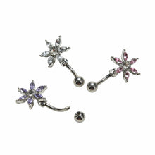 Sun Flower Stainless Steel Piercing Belly Button Rings Body Piercing Navel Jewelry  J4U66