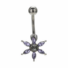 Sun Flower Stainless Steel Piercing Belly Button Rings Body Piercing Navel Jewelry  J4U66