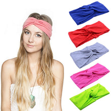 Women Girl's  Turban Twist Headband Head Wrap Knotted Soft Bandana Hairband Hair Band Accessories J4U66