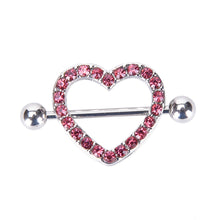 Nipple Ring Heart Gem Dangle Chain Nipple Shield Ring Body Jewelry Nipple Shield Rings Jewelry Helix Piercing Barbell J4U66